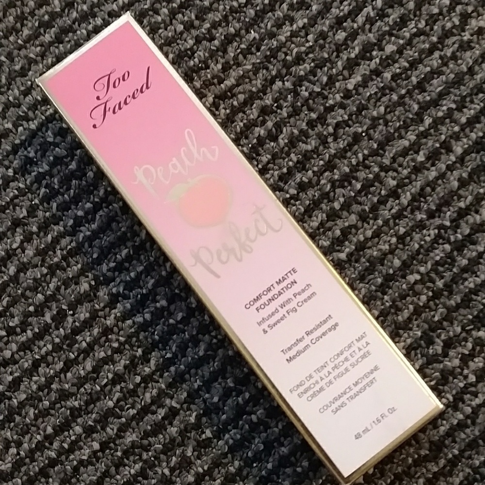 Too Faced perfect peach foundation in Light Beige